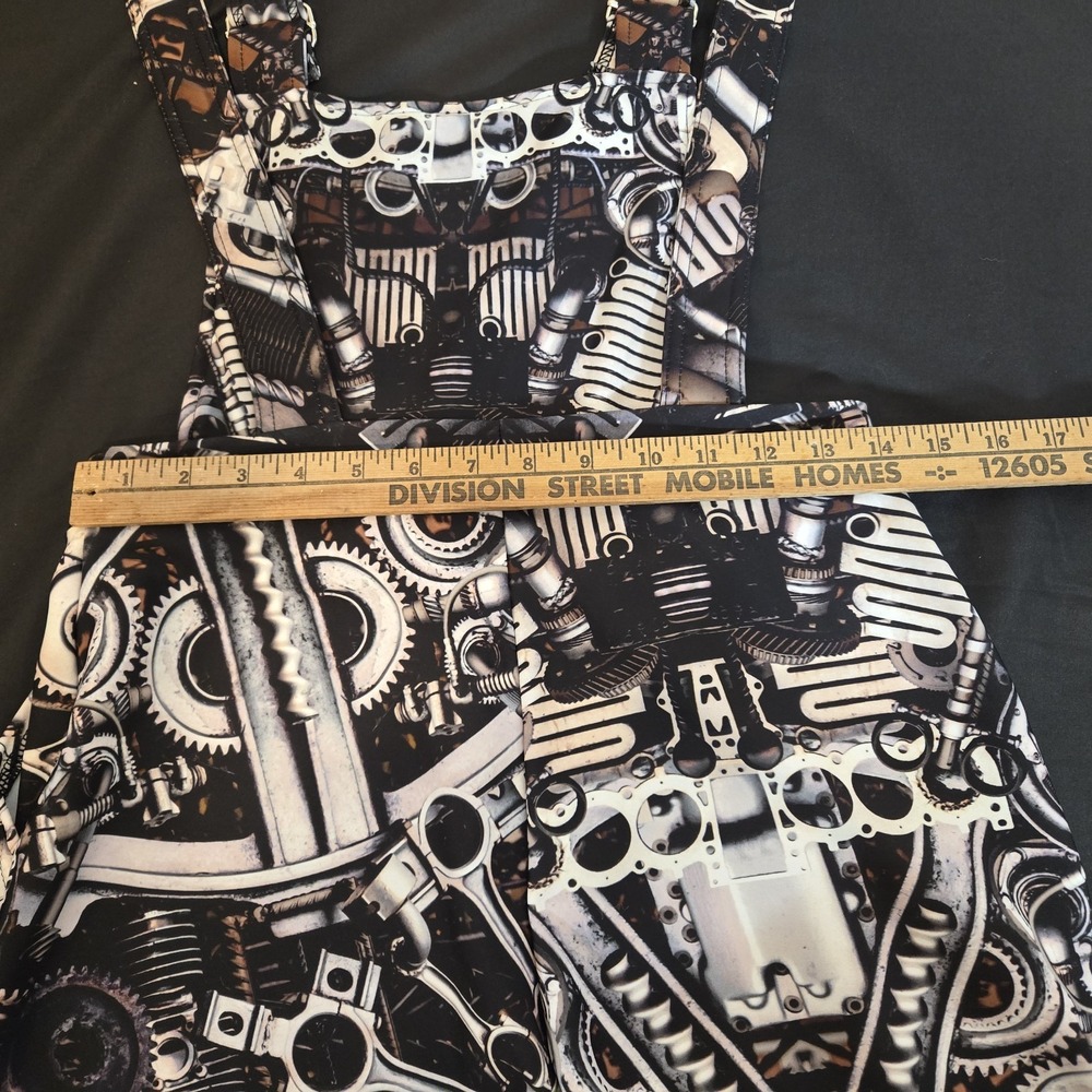 Black Milk Steampunk Shorts Overalls Romper Size Medium - Picture 5 of 7